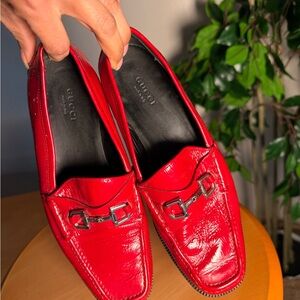 Gucci Women's Bold Red Leather Loafers